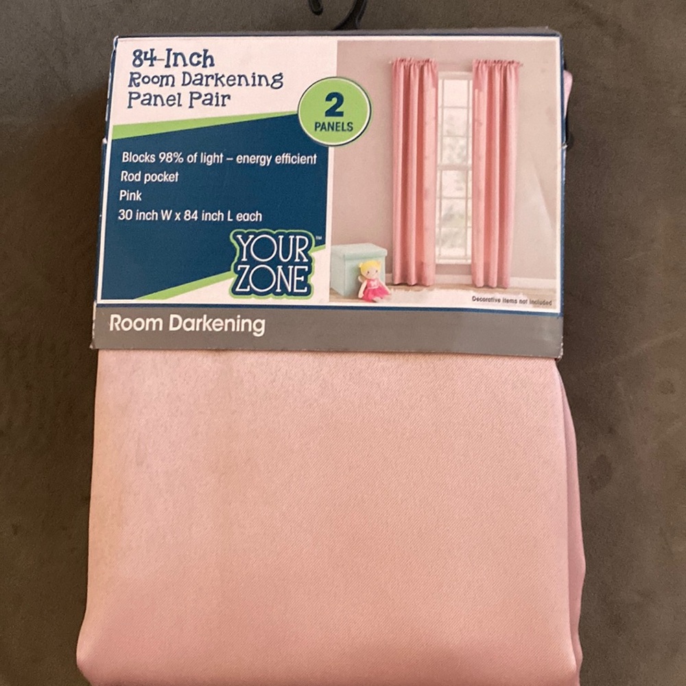 Pink Room Darkening Curtain’s